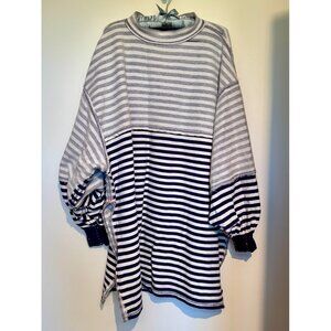 We the Free Coastal Turtleneck Blue Sweatshirt XL Oversize Baggie